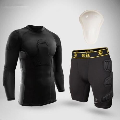 Professional Football Soccer Goalkeeper Jerseys Jackets Protection Sports Shirts Tights Armor Elbow Chest Protector Short Guard