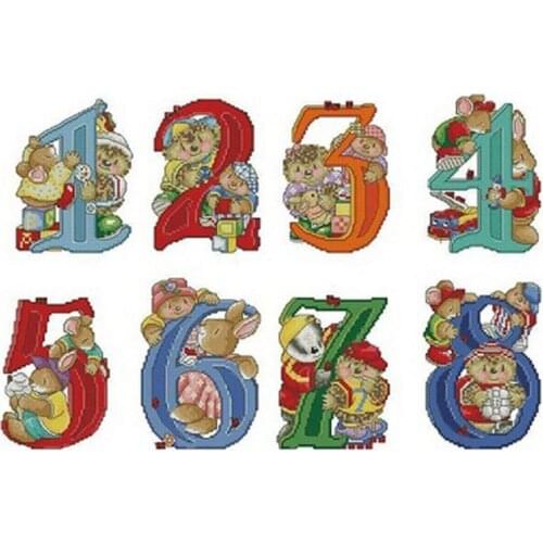 Animal figures patterns Counted Cross Stitch 11CT 14CT 18CT DIY Chinese Cross Stitch Kit Embroidery Needlework Sets home decor