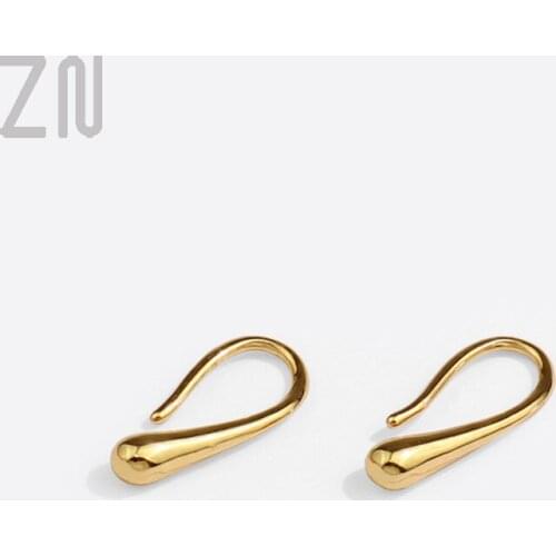 ZN Korean Style New Water Drop Shape Stud Earrings for Women Girl Creative Design Ear Accessories Fashion Simple Jewelry Gifts