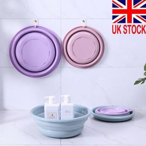 Collapsible Wash Basin Folding Camping Space Saver Wash Up Bowl Washtub Folded plastic basin