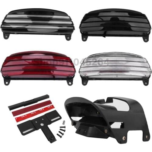 Motorcycle LED Rear Tail Brake Stop Indicator Signal Lamp Turn Signal Light For Harley Dyna Fat Bob FXDF 2008-up