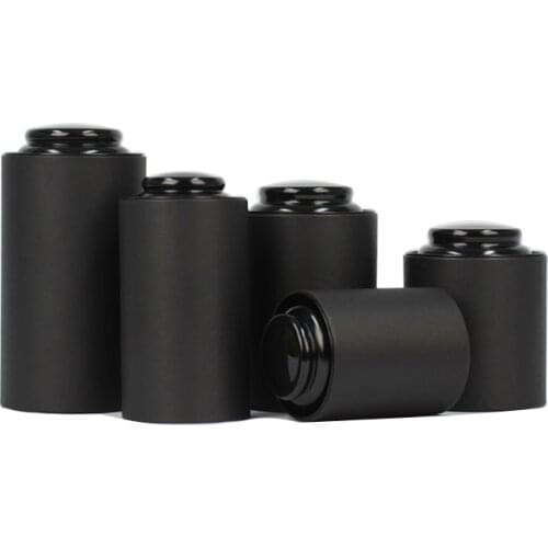 Xin Jia Yi Packaging Paper Tea Box Round Black Custom Luxury Black Tea Different Sizes Tube With Free PP Gift Bag Package