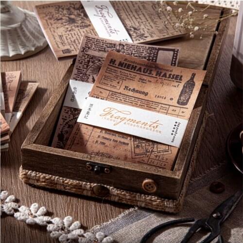 Yoofun 30pcs/pack Vintage Material Paper Memo Pads Diary Journal Planner Scrapbooking Retro Decorative DIY Stationery Papers