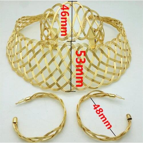 Fani Dubai Gold Color Bridal jewelry Set Brand nigerian Women Wedding Costume jewelry Set Wholesale African Beads Jewelry Set