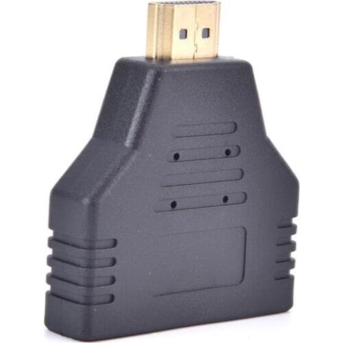 1pc 1080P Port Male To 2 Female 1 In 2 Out Splitter Cable Adapter Converter