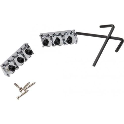 2x Silver Metal Locking Nut String Lock for Style Electric Guitar