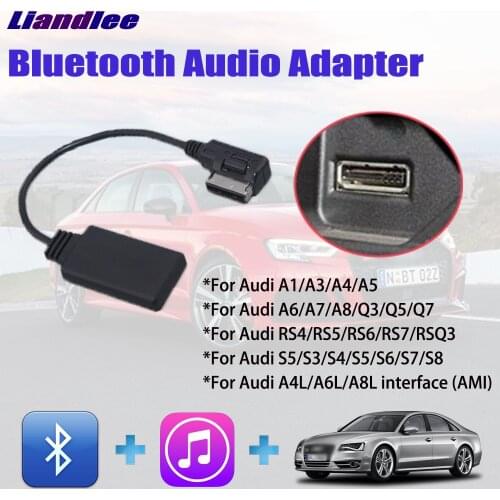 Liandlee DIY Car BT Adapter For Audi A1/A3/A4/A5/A6/A7/A8 AMI MMI USB Interface Bluetooth Audio Decoder 3G/4G/5G Wireless Cable