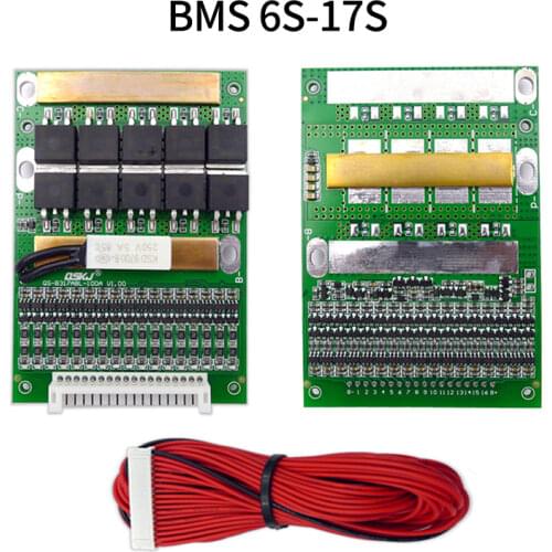 6S TO 17S BMS 50A 3.2V 3.7V 18650 Lithium Li-ion Battery Balancer Module 10S 13S Lifepo4 BMS Lipo PCM Balance Protection Board