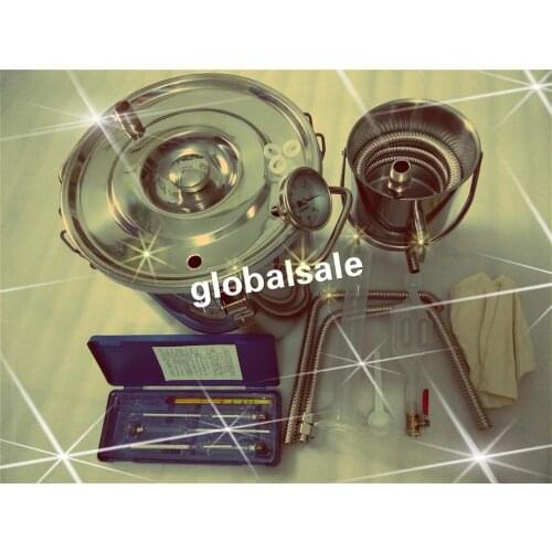 FREE SHIPPING 10L 20L DIY Home Distiller Alambic Alcohol Wine Making Device Kit Water Distiller Equipment