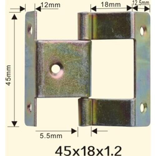 Freeshipping 45*18*1.2mm Iron Metal Hinge Sewing Machine Folding Table Furniture Flip Tray Hinges Big Door Hinges