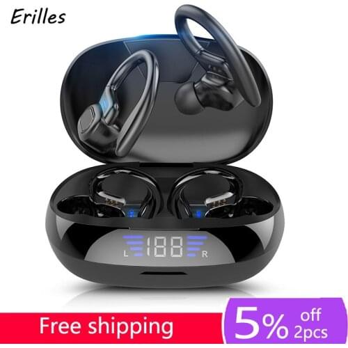 TWS Wireless Headphones Bluetooth 5.0 Sport Earbuds Touch Control LED Display Music Headset waterproof for all type phones