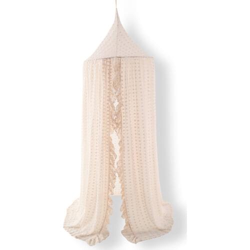 Baby Princess Bed Canopy Curtain Chiffon Mosquito Net Crib Netting Three-Dimensional Flower Kids Play House Tent for Children