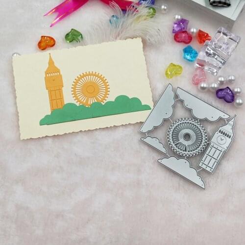 Big Ben and ferris wheel metal cutting die scrapbook 2019 new DIY scrapbook album greeting card embossing DIY paper card