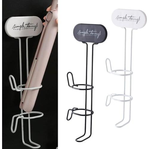 Hair Curling Iron Holder Wall Mounted Self Adhesive, Hair Straighteners Rack Bathroom Curling Wands Flat Irons Organizer