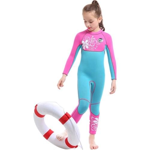 3MM Scuba Keep Warm Neoprene Wetsuit Swimwear For Girls Kids Full Body Snokeling Diving Suit Surfing Jellyfish Bathing SwimSuit