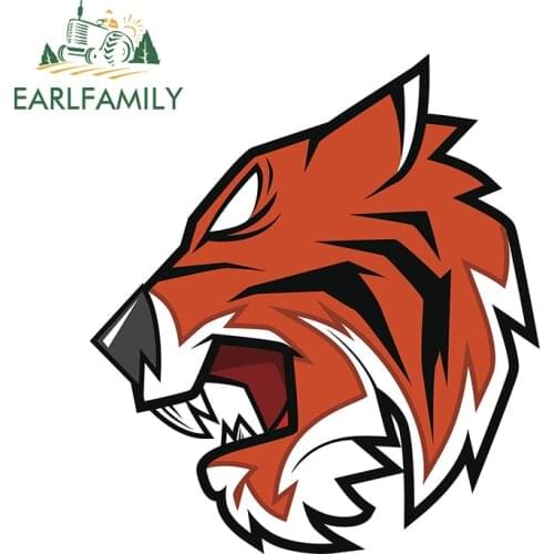 EARLFAMILY 13cm x 11.7cm for Fierce Retro Tiger Head Vinyl Decal Auto Bumper Window Car Stickers Waterproof Vehicle Decoration