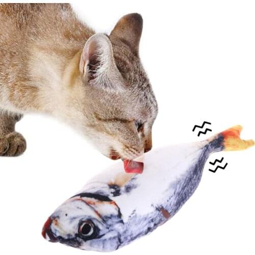 30cm Electronic Pet Cat Simulation Fish Toy USB Battery Charging Cat Chewing Playing Toy Biting Supplies Dropshiping