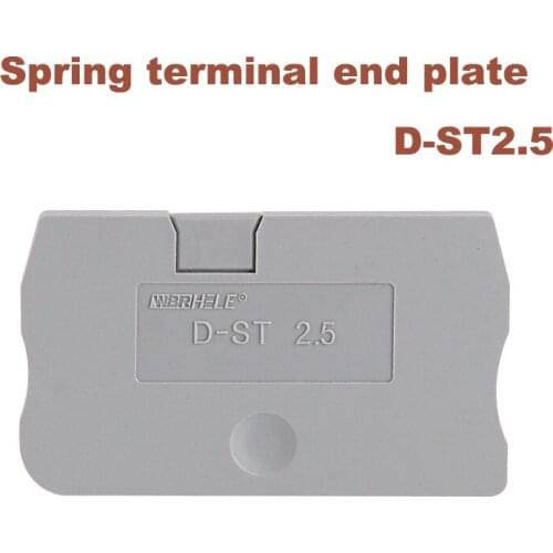 Terminal plate ST1.5 ST2.5 spring terminals block end stopper D-ST2.5 universal bornier baffle side sealing spacer cover