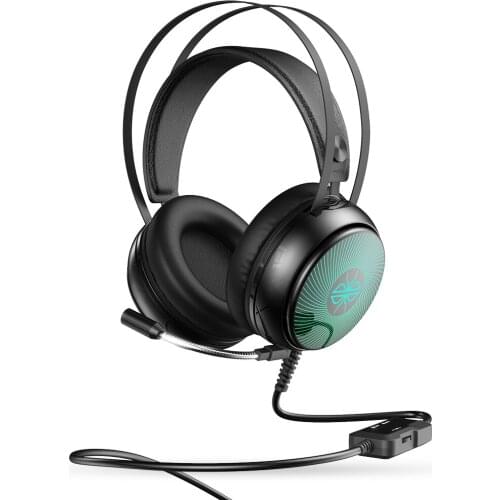 Gaming Headset 3.5mm Wired Gamer Headphone with LED Light HD Mic Stereo Sound for PC Computer Phones Laptop PS4 X-BOX