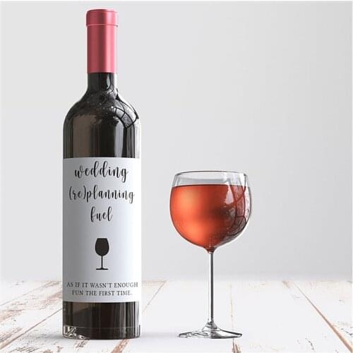 Customized Wedding (re)planning fuel Wine Bottle Label,Change the Date,Sorry your wedding was cancelled,Funny Bride Wine Gifts