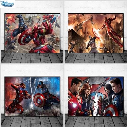 Avengers Marvel Superhero Posters and Prints Classic Movie Captain America: Civil War Iron Man Canvas Painting Living Room Decor