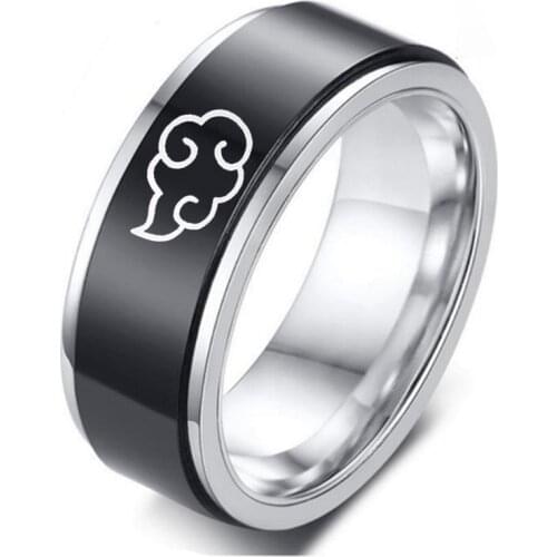 Anime Cosplay Cloud Rings Japanese Style Animation Cosplay Ring Stainless Steel Jewelry Titanium Steel Mens Rings