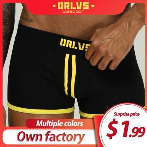 ORLVS Brand male underwear men boxers para hombre men underpants boxer shorts ropa interior hombre mesh boxers calzoncillo