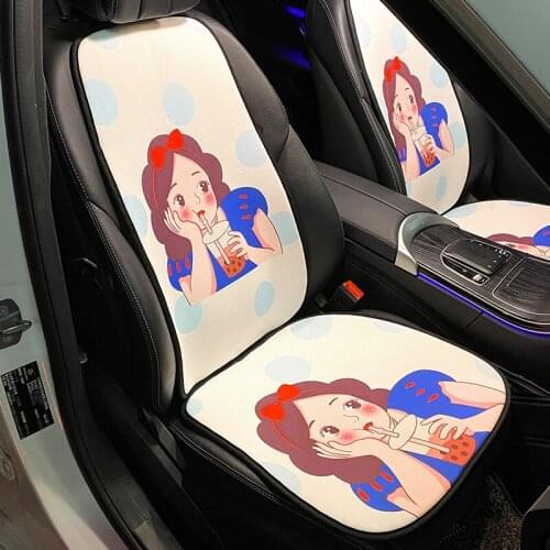 2021 New Arrival Cartoon Girl Four Seasons Universal Summer Cool Car Seat Cushion Car Interior Decorations