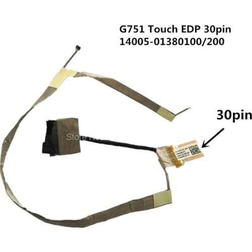 New Laptop/Notebook LCD/LED/LVDS Cable for Asus G751 G751J G751JL G751JM G751JT G751JY Touch EDP 14005-01380100 14005-01380200