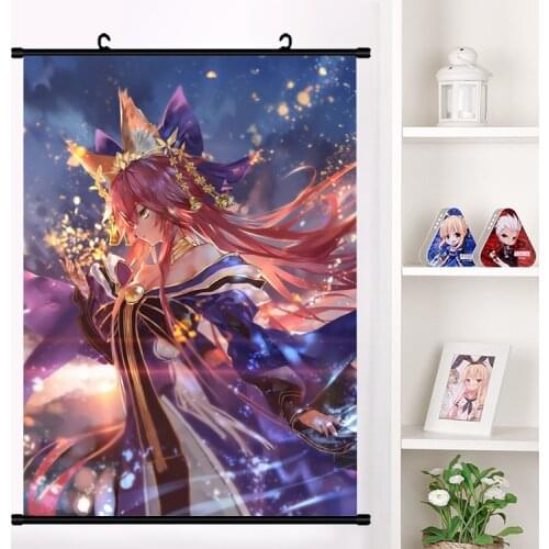 Japan Anime Manga Fate/Grand Order FGO Sexy Tamamo no Mae Cosplay Wall Scroll Mural Poster Wall Hang Poster Home Decor Collect