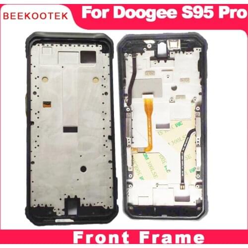 Original LCD Front Frame+Power Volume Cable+Earpiece Receiver+Fingerprint Cable Assembly Replacement For Doogee S95 Pro/S95Pro