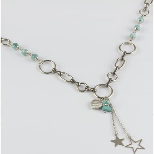 Doğaltaşlı Beaded Chain Necklace