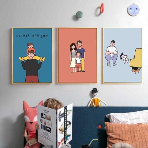 Childrens Room Poster Home Decoration Warm Photography Studio Background Wall Frameless Printing Canvas Hanging Painting Core