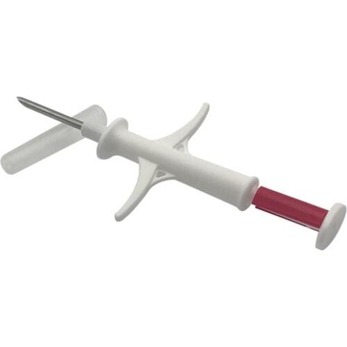 100pcs ISO11784 134.2Khz Animal Syringe 1.4*8mm Rfid Microchip Injector for dog pets