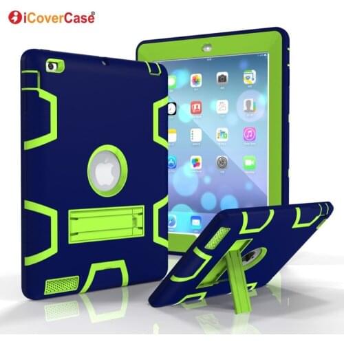 Silicon+PC Full Body Protector Case For Apple iPad 2/3/4 Case Cover High Resistant Drop resistance Shockproof