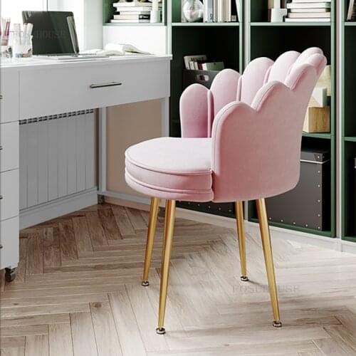 Living Room Kitchen Dining Chairs Nordic Balcony Office Leisure Back Chair Fitting Room Clothing Store Makeup Chair with Armrest