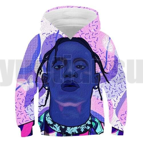 3D TRAVIS SCOTT ASTROWORLD Hoodie Childrens Pullover Sudadera Hombre Lounge Wear Hip Hop Tour Streetwear Anime Sweatshirt