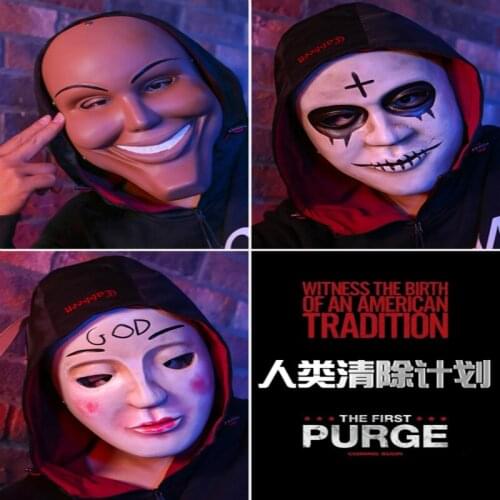 Halloween Festival Party Decoration Resin Mask Mens Horror Shaco Cos Props Role Playing Party Dress up halloween