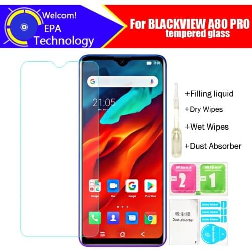 BLACKVIEW A80 PRO Tempered Glass 100%Original Premium 9H 2.5D Screen Protector Film For BLACKVIEW A80 PRO Phone (Not Full Cover)