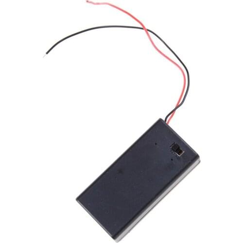 1pc Black 9V Battery Holder With ON/OFF Switch 9 Volt Box Pack Power Toggle Remote Control Accessories