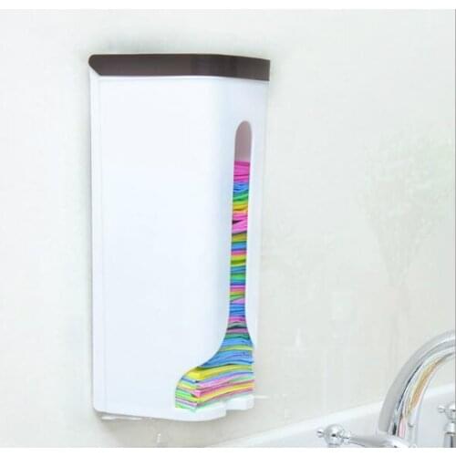 1PC Kitchen Wall-mounted Bathroom Garbage Bag Plastic Storage Organiser Reusable Sundries Storage Box eOK 0601