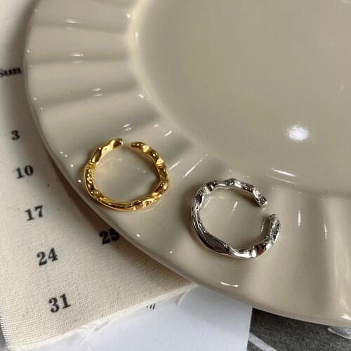 1PC Thin Authentic S925 Sterling Silver Jewelry dysmorphism Rings adjust rhythm JEWELRY TLJ1030