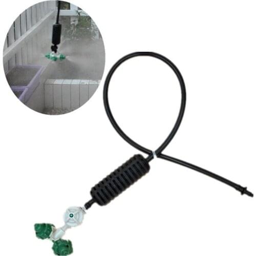 10Sets Green Fogger Cross Misting Hanging Assembly Sprinkler Cooling Hanging Sprinkler For Garden Greenhouse Irrigation