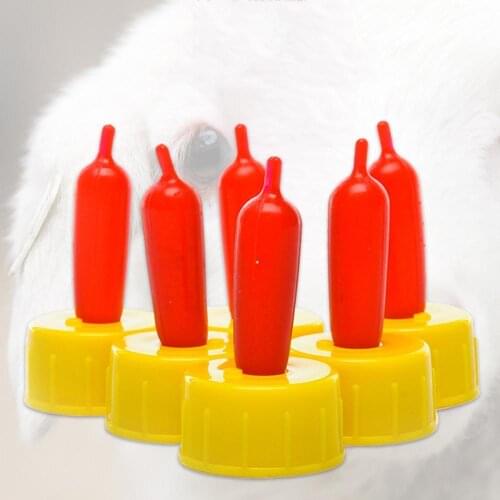 10Pcs/Set Silica Gel and Plastic Dog Cat Sheep Lamb Drink Bottle Nipple Pacifier Teat Tool Pet Convenient Use Feeding Supplies