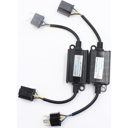 2PCS LED Warning Decoder Error Free Anti Flicker Resistor Canceller Fits H4 H7 H8 H11 9005 9006 LED Headlight Bulb