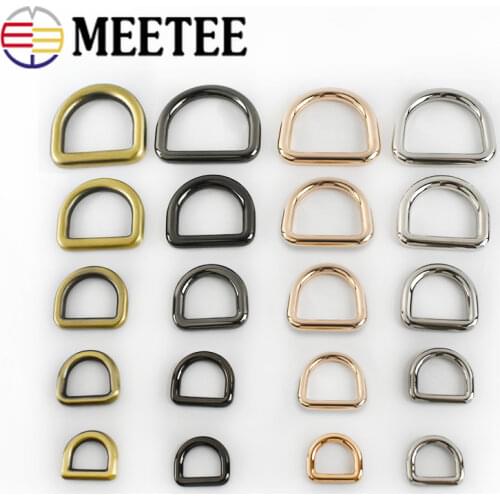 4/10pcs Meetee 20/25/32mm Metal O D Ring Buckle Bag Purse Strap Belt Dog Collar Chain Web Dee Clasp for Bags Accessories G7-3