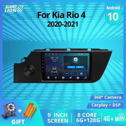 2DIN Android10.0 Car Radio For Kia Rio 4 IV FB 2016-2018 GPS Navigation Stereo Receiver Auto Radio Bluetooth Player NO 2DIN DVD