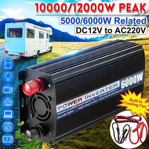Inverter Dual USB 12000W /10000W DC 12V to AC 220V Car Power Inverter Charger Converter Adapter Modified Sine Wave Transformer