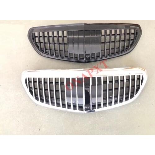 For Mercedes-Benz E-Class W212 2014-2015 Car styling Middle Grille Silver Black front bumper Center Grille Modified to Maybach