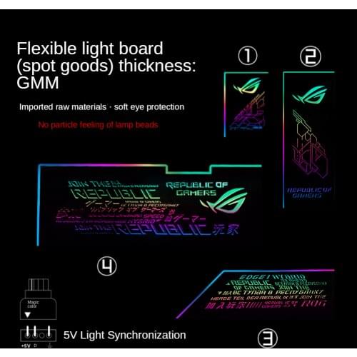 ASUS ROG Strix Helios GX601 power supply of PC case warehouse customized sideboard panel customized 5v 3PIN connector